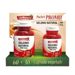 Pachet Seleniu Natural, 60 + 30 capsule, AdNatura