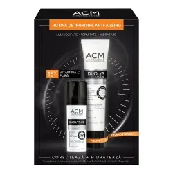 Pachet Ser intensiv antioxidant cu vitamina C pura 15% Duolys CE, 15 ml + Crema hidratanta anti-imbatranire Duolys Legere, 40 ml, Acm Cadou