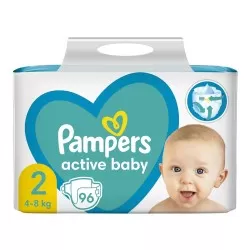 Scutece Active Baby, 4-8kg, Marimea 2, 96 bucati, Pampers