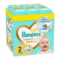 Pampers nr 2 Premium Care 4-8 kg, 224 buc