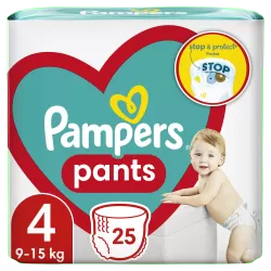 Scutece chilotel Pampers Pants Marimea 4, 9-15 Kg, 25 bucati