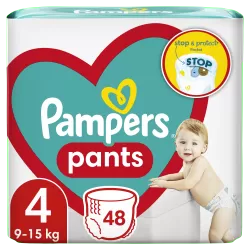Scutece chilotel Pampers Pants Marimea 4, 9-15 Kg, 48 bucati