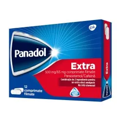 Panadol Extra, 500 mg, 12 comprimate, Gsk