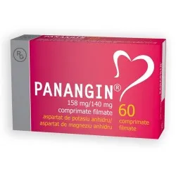 Panangin, 158 mg/140 mg, 60 comprimate filmate, Gedeon Richter