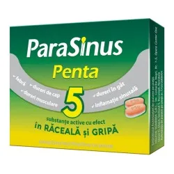 Parasinus Penta 500mg/38mg/5mg/25mg/20mg, 24 comprimate