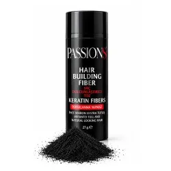 Passions Hair Building Fiber - Keratina pentru Par Negru, 27g - Romtox