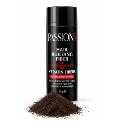 Passions Hair Building Fiber - Keratina pentru Par Saten Inchis, 27g - Romtox