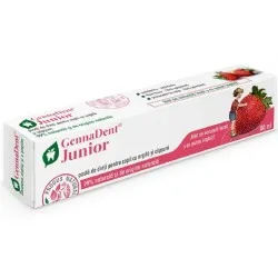 Pasta de dinti cu capsuni GennaDent Junior, 80ml, VivaNatura