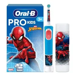 Periuta Electrica Vitality Pro Kids Spider-Man + 3ani + Trusa Calatorie, Oral B