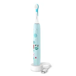 Periuta Electrica Kids Verde HX6500/23 + 2 Rezerve, Philips Sonicare