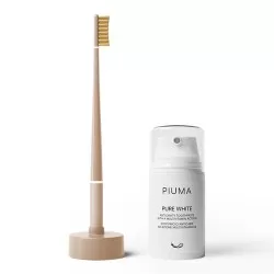 Set Pasta de Dinti si Periuta Gold Nude, Piuma