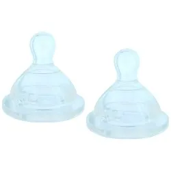 Primii Pasi 436 Tetina Silicon Gat Larg Curgere Lenta 0-3luni -buc x 2