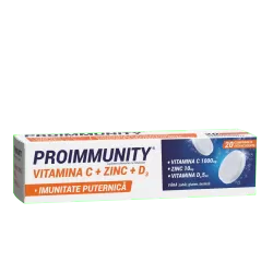 Proimmunity Vitamina C + Zinc + D3, 20 comprimate, Fiterman