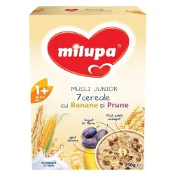 Promotie Cereale cu lapte Milupa 7 cereale cu banane si prune