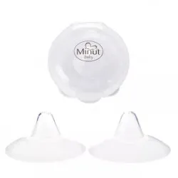 Protectii din silicon pentru mamelon 0+ Baby, 2 bucati, Minut