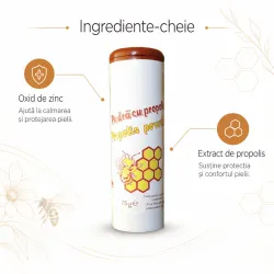 Pudra de talc cu Propolis, 75 g, Mebra