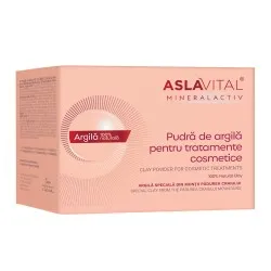Pudra de argila pentru tratamente cosmetice, 10 plicuri x 20g, AslaVital