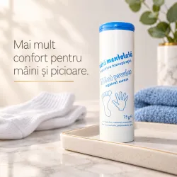 Pudra mentolata impotriva transpiratiei, 75 g, Mebra