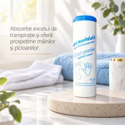 Pudra mentolata impotriva transpiratiei, 75 g, Mebra