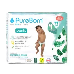 Scutece Chilotel Organic Nr.4 (M) 9-15kg, 44 buc, Pureborn