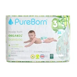 Scutece Organic Nr.3 (M) 5.5-8kg, 28 buc, Pureborn