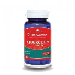 Quercetin cu Vitamina D3, 30 capsule, Herbagetica