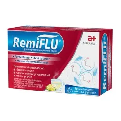 Remiflu, granule pentru solutie orala, 8 plicuri unidoza, Antibiotice SA