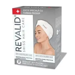 Revalid Sampon Revitalizant cu Proteine x 250ml - Ewopharma+Revalid Balsam x 250 ml + Turban Prosop