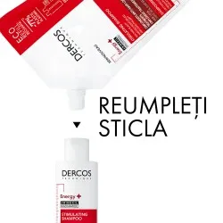 Rezerva eco sampon cu actiune energizanta Dercos Energy+, 500 ml, Vichy