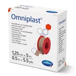 Rola plasture pe suport textil Omniplast 1.25cm x 5m, 1 bucata, Hartmann