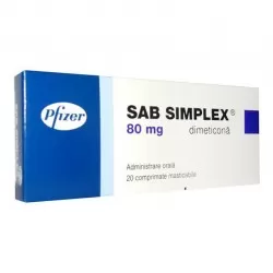 Sab Simplex 80mg -comprimate masticabile x 20 - Pfizer