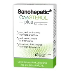 Sanohepatic Colesterol Plus, 60 comprimate filmate - Zdrovit