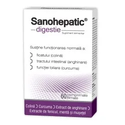Sanohepatic Digestie, 60 comprimate filmate, Zdrovit