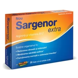 Solutie orala fiole Sargenor Extra B12 5ml, 20 fiole, Viatris