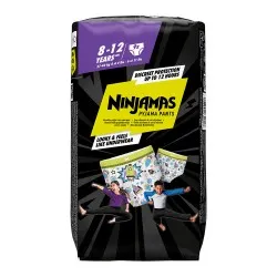 Scutece-chiloțel de noapte Ninjamas, pentru băieței, 8-12 ani, 27-43 kg, 9 buc