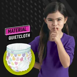 Scutece-chiloțel de noapte Ninjamas, pentru fetițe, 8-12 ani, 27-43 kg, 9 buc