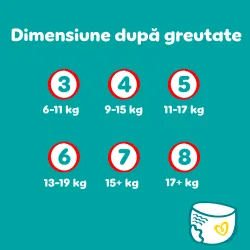 Scutece-chilotel Pampers Pants Marimea 3, 6 kg-11 kg, 62 bucati