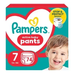 Scutece chilotel Pampers Pants Mega Box Marimea 7, 17+ kg, 74 bucati