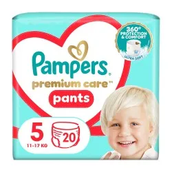 Scutece chilotel Pampers Premium Care Pants Marimea 5, 12-17 kg, 20 bucati