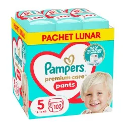 Scutece-chilotel Pampers Premium Care Pants XXL Box Marimea 5, 12-17 kg, 102 bucati