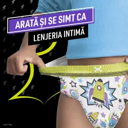 Scutece-chilotel pentru noapte Ninjamas pt Baietei 4-7 ani, 17-30 kg, 60 buc, Pampers