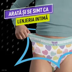 Scutece-chilotel pentru noapte Ninjamas pt Fetite 4-7 ani, 17-30 kg, 60 buc, Pampers