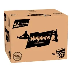 Scutece-chilotel pentru noapte Ninjamas pt Fetite 4-7 ani, 17-30 kg, 60 buc, Pampers