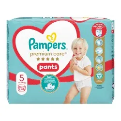 Scutece-chilotel Premium Care Pants Nr.5 12-17kg, 34 bucati, Pampers