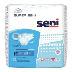 Scutece cu sistem inchis Super Seni, Large, 10 bucati, Seni