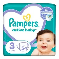 Scutece Pampers Active Baby Marimea 3, 6-10 kg, 54 bucati