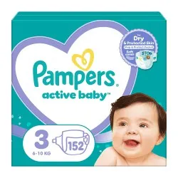 Scutece Pampers Active Baby Mega Box Marimea 3, 6-10 kg, 152 bucati