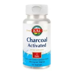 Charcoal Activated 280 mg, 50 capsule vegetale, Secom