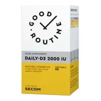 Good Routine Daily D3 2000IU, 60 capsule moi, Secom