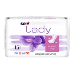 Absorbante pentru incontinenta urinara Lady Super, 15 bucati, Seni